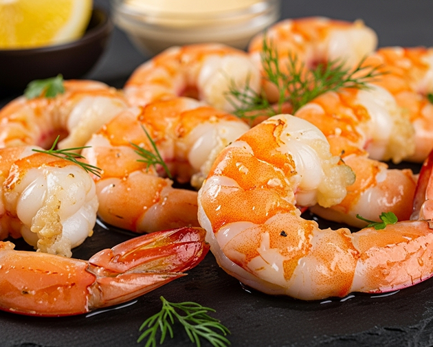 Fresh and frozen prawns and shrimps